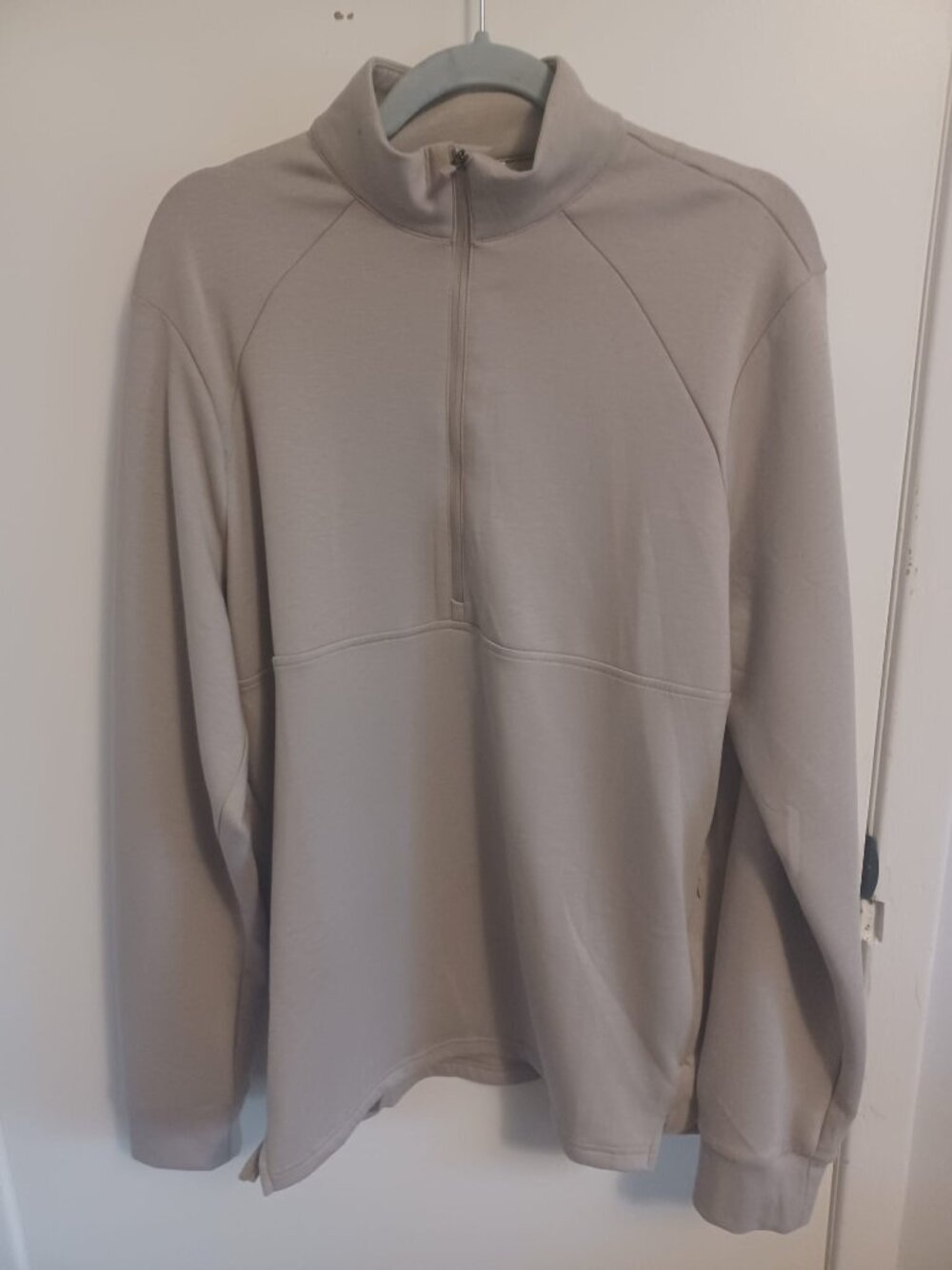 90 Degree by Reflex Men's Scuba Rockaway Half Zip Pullover Tan Large